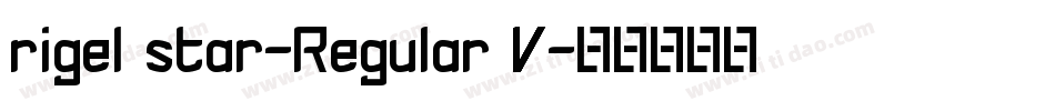 rigel star-Regular V字体转换